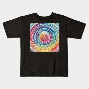 Psychedelic looking abstract illustration of concentric circles Kids T-Shirt